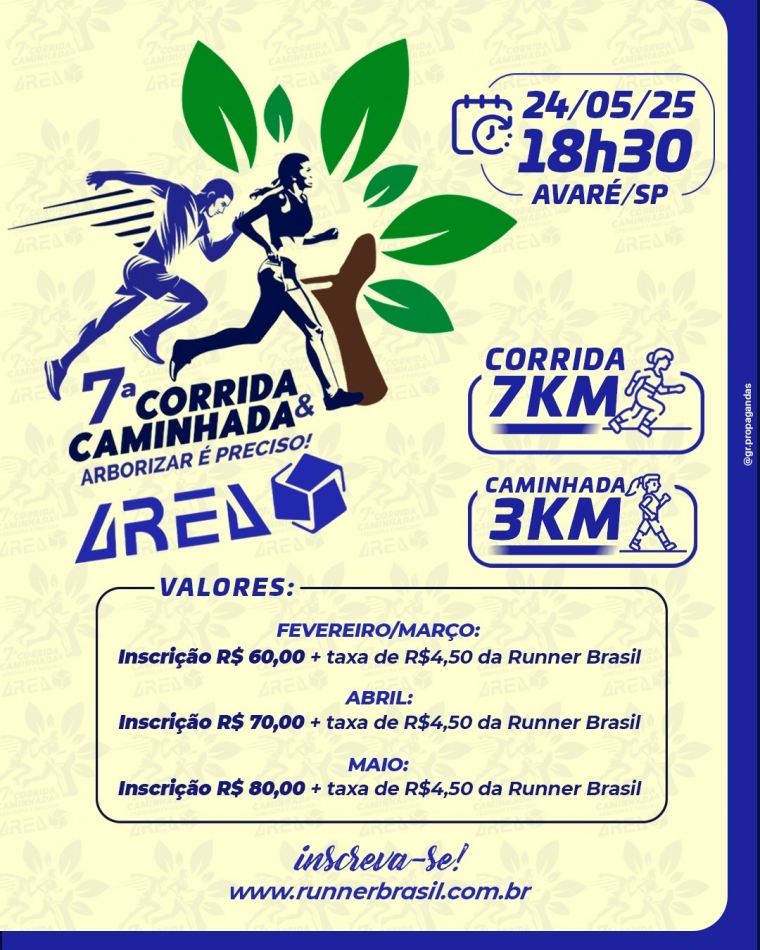 7ª Corrida e Caminhada AREA - Aborizar é preciso