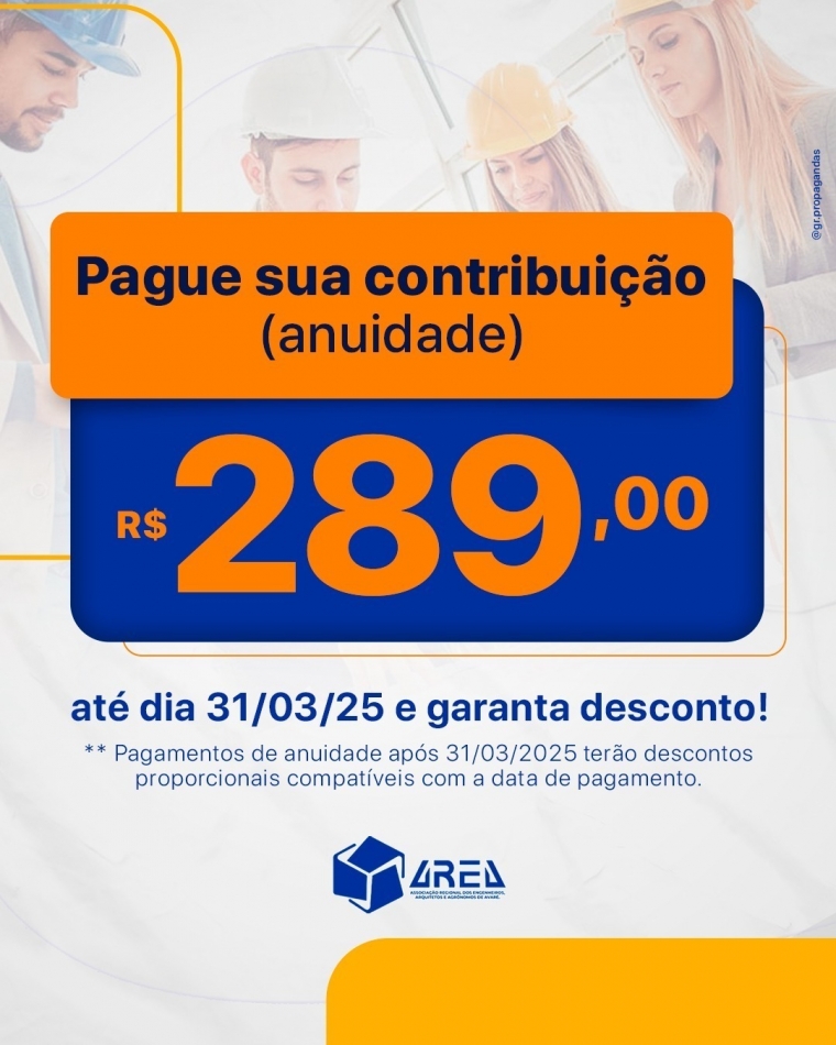 Pague sua contribuição com um super desconto!