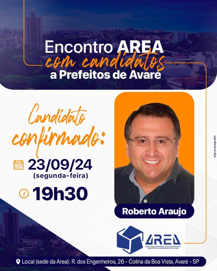 Candidato Roberto Araujo.