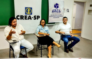 Mesa redonda com Eng. Agro. João Caetano, Eng. Agro. André Campos Melo e Eng. Agro.Raquel A. de Lima